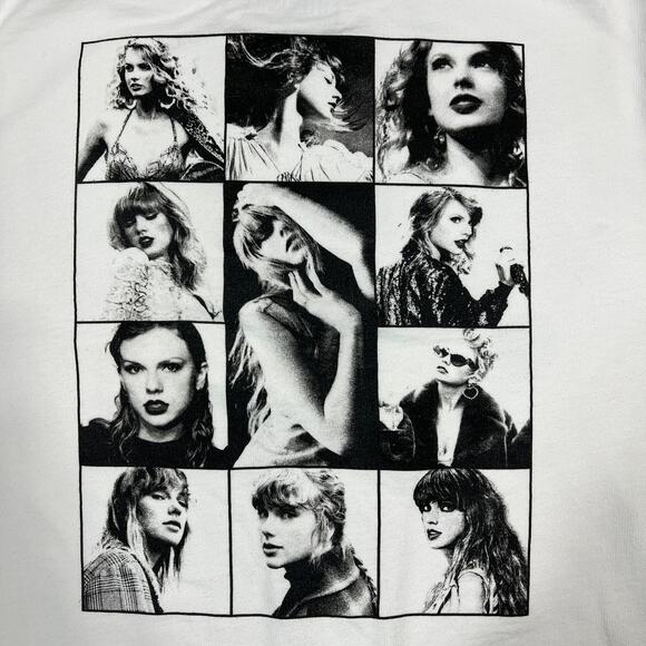 Taylor Swift The Eras Tour Band Sweatshirt Unisex 3XL White Black Collage USA - Picture 3 of 7